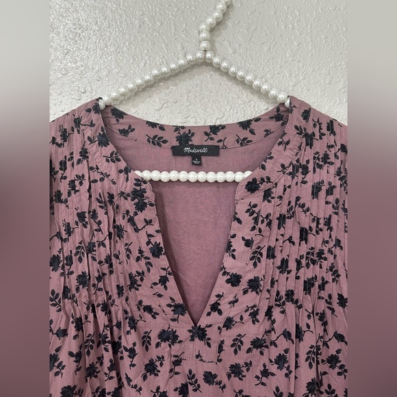 Madewell Tillie Puff-Sleeve Mini Dress in Shadow Blooms Size M-L - Picture 7 of 12